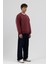 Basic Bisiklet Yaka Oversize Sweatshirt Bordo 4