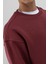 Basic Bisiklet Yaka Oversize Sweatshirt Bordo 5