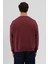Basic Bisiklet Yaka Oversize Sweatshirt Bordo 6
