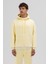 Basic Oversize Kapüşonlu Sweatshirt Sarı 3