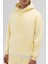 Basic Oversize Kapüşonlu Sweatshirt Sarı 4
