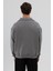 Basic Fermuarlı Dik Yaka Sweatshirt Füme 3