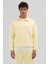 Basic Polo Yaka Sweatshirt Sarı 1