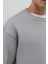 Basic Bisiklet Yaka Oversize Sweatshirt Gri 4
