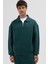 Oversize Fermuarlı Dik Yaka Sweatshirt Nefti 5