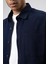 Oversize Gabardin Gömlek Ceket Lacivert 4
