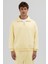 Oversize Fermuarlı Dik Yaka Sweatshirt Sarı 1
