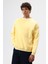 Basic Oversize Yıkamalı Sweatshirt Sarı 5