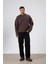 Boxy Fit Basic Sweatshirt Kahve 1