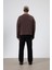 Boxy Fit Basic Sweatshirt Kahve 5
