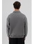 Basic Polo Yaka Sweatshirt Füme 6