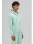 Basic Fermuarlı Oversize Kapüşonlu Sweatshirt Mint 2