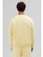 Basic Bisiklet Yaka Oversize Sweatshirt Sarı 4