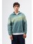 Yaka Fermuarlı Oversize Sweatshirt Nefti 3