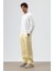 Yıkamalı Baggy Eşofman Alt Sarı 1