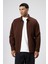 Oversize Gabardin Gömlek Ceket Kahve 2
