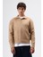 Polo Yaka Yumuşak Dokulu Triko Kazak Bej 3