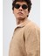 Polo Yaka Yumuşak Dokulu Triko Kazak Bej 6