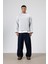 Boxy Fit Basic Sweatshirt Açık Gri 1