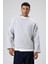Boxy Fit Basic Sweatshirt Açık Gri 3