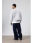 Boxy Fit Basic Sweatshirt Açık Gri 5