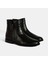 Kadın Siyah Çift Fermuarlı Deri Bot 1