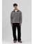 Basic Fermuarlı Dik Yaka Sweatshirt Füme 4