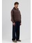 Basic Kapüşonlu Boxy Fit Sweatshirt Kahve 5