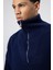 Yarım Fermuarlı Triko Kazak Lacivert 3