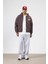 Oversize Fermuarlı Kapüşonlu Sweatshirt Kahve 1