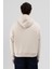 Basic Kapüşonlu Boxy Fit Sweatshirt Taş 6