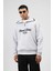 Oversize Fermuarlı Yaka Sweatshirt Açık Gri 4