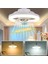 360 ° Dönen Tavan Fanı Işığı E27 Uzaktan Kumanda LED Fan Işığı ile Akıllı Fan Oturma Odası Yatak Odası Top 48W (Yurt Dışından) 5
