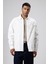 Oversize Gabardin Gömlek Ceket Beyaz 2
