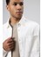Oversize Gabardin Gömlek Ceket Beyaz 3