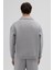 Oversize Fermuarlı Dik Yaka Sweatshirt Gri 5