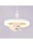 48W LED Işık Uzaktan Kumandalı Tavan Fanı 360 ° Döner Soğutma Elektrikli Fan Işık Iç Mekan Dekoratif Tavan Işığı A (Yurt Dışından) 5