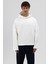 Basic Oversize Dikişsiz Kapüşonlu Sweatshirt Ekru 1