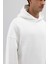 Basic Oversize Dikişsiz Kapüşonlu Sweatshirt Ekru 2