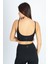 Crop Fit Sütlü Kahverengi Askılı Spor Bra 1
