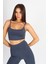 Crop Fit Sütlü Kahverengi Askılı Spor Bra 1