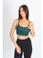 Crop Fit Sütlü Kahverengi Askılı Spor Bra 1