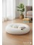 Lüks Peluş Donut Kedi Yatağı - Köpek Yatağı Minder 50x50x15 BEYAZ 1