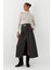 Ön Yırtmaçlı Uzun Kemerli Etek Antrasit 3