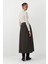 Ön Yırtmaçlı Uzun Kemerli Etek Antrasit 5