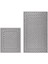 Granada Doğal Pamuklu 2'li Banyo Paspas & Halı Seti 60X100+50X60 cm - Gri 1