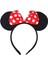 Kırmızı Fiyonklu Minnie Mouse Taç Fare Tacı Kafa Bandı 6