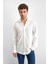 Pamuk Karışımlı Regular Fit Uzun Kollu Örme Gömlek Erkek Gömlek B35W22011 101 1