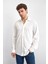Pamuk Karışımlı Regular Fit Uzun Kollu Örme Gömlek Erkek Gömlek B35W22011 101 4