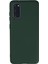 Samsung Galaxy S20 Kılıf Nano Içi Kadife Silikon - Koyu Yeşil 1